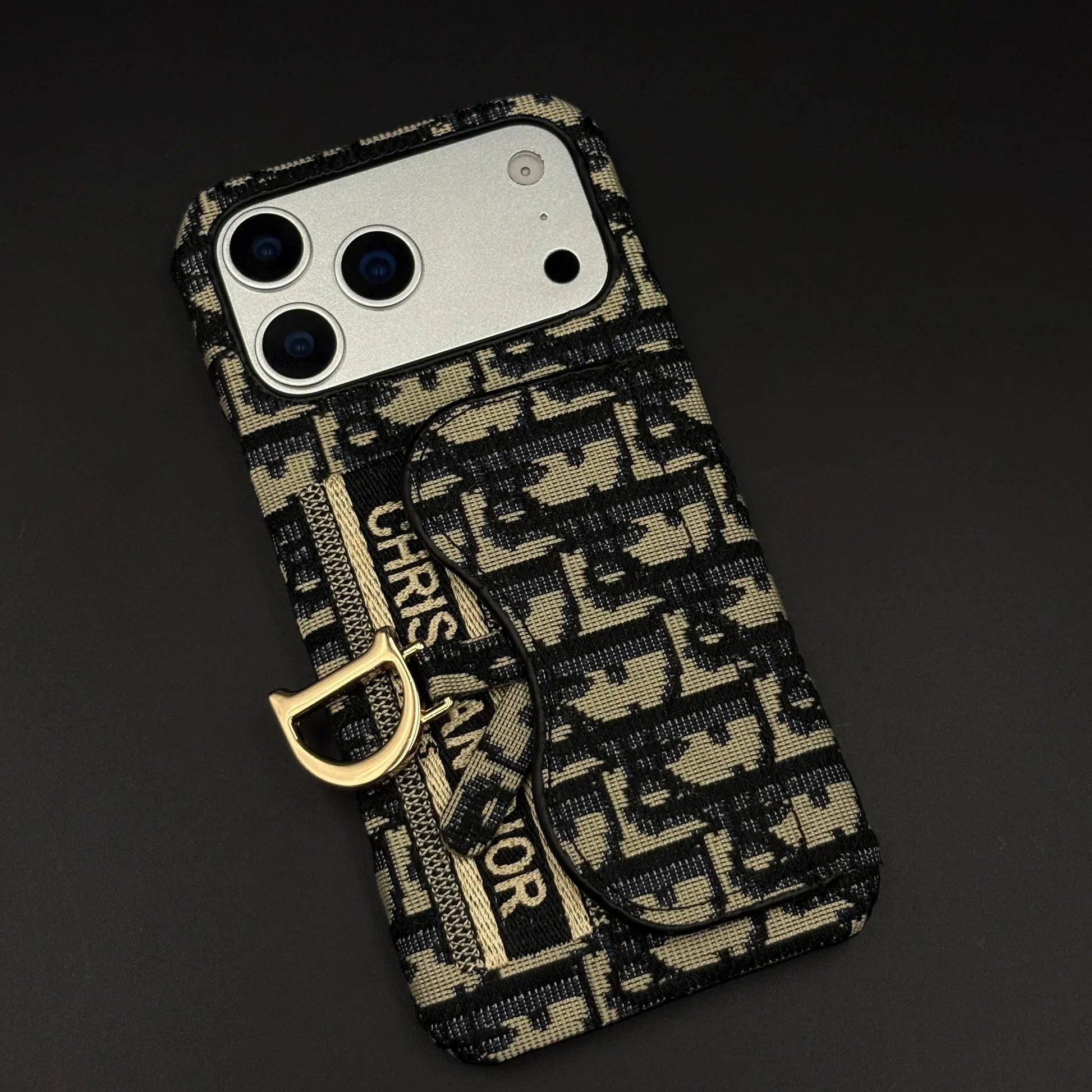 Oblique Dior iPhone 18 Pro Case with Card Holder | NUVALOVA