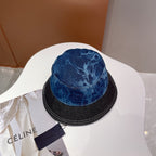 Tie Dye Denim Patchwork Bucket Hat