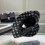 Vintage Monogram Print Bucket Hat