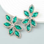 Sparkling Diamond Leaf Dinner Party Earrings