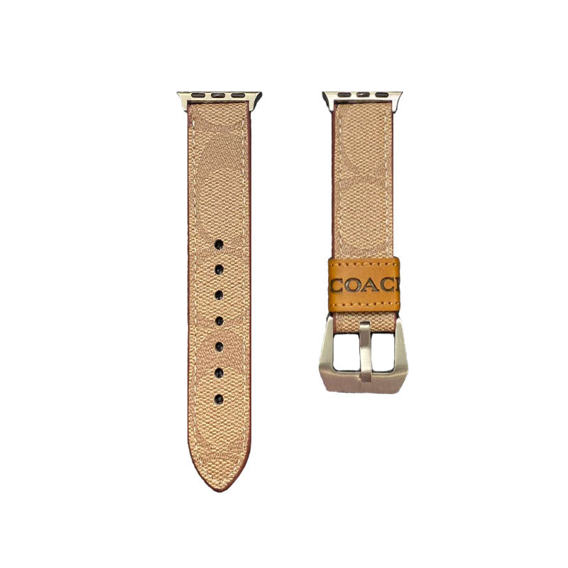 Leather Classic Apple Watch Band Light Brown-YHK244221710