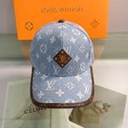 New Full Logo Leather Trim Baseball Cap