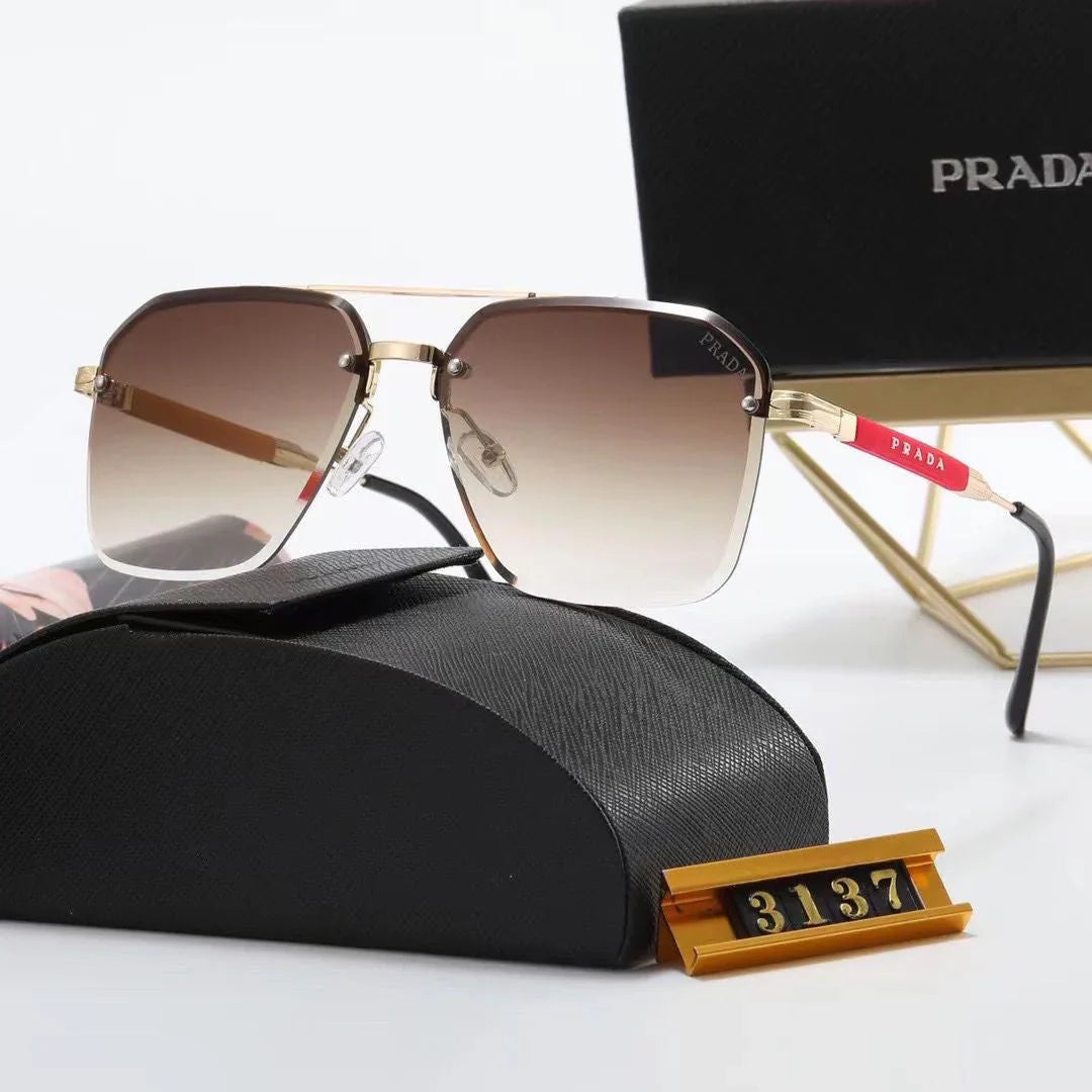 Hot new metal frame square lens sunglasses 3137