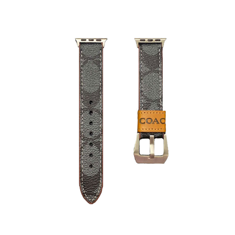 Leather Classic Apple Watch Band Coffee-YHK244221710