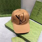 Large Embroidered Monogram Baseball Cap