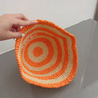 Colorblock Raffia Straw Hat