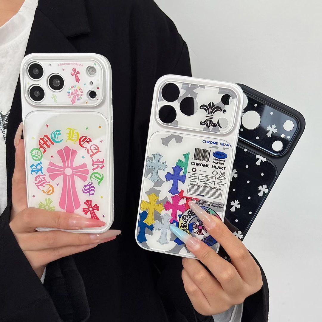 Chrome Hearts cross print case for iPhone 17 Pro Max – front