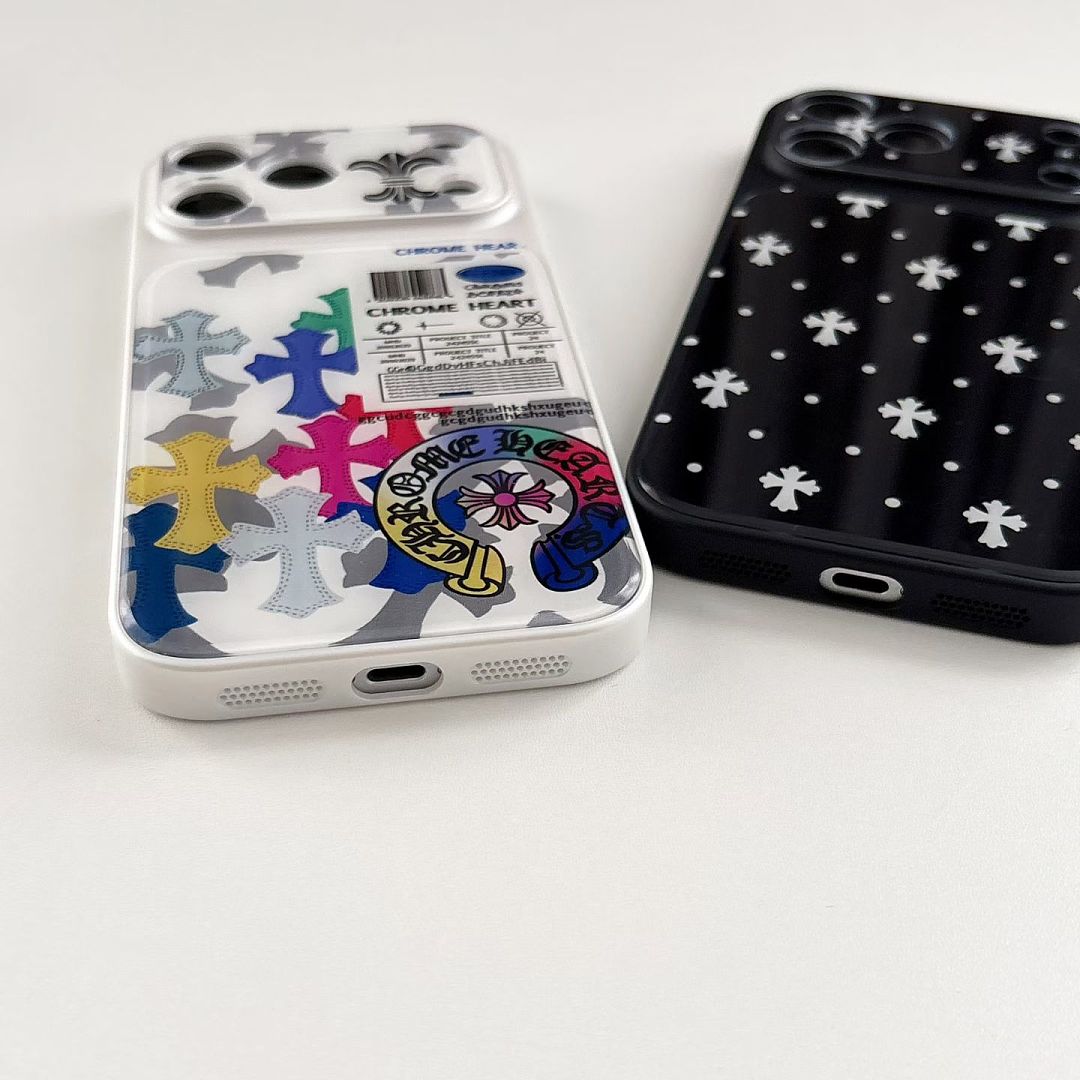 Chrome Hearts cross print case for iPhone 17 Pro Max – back