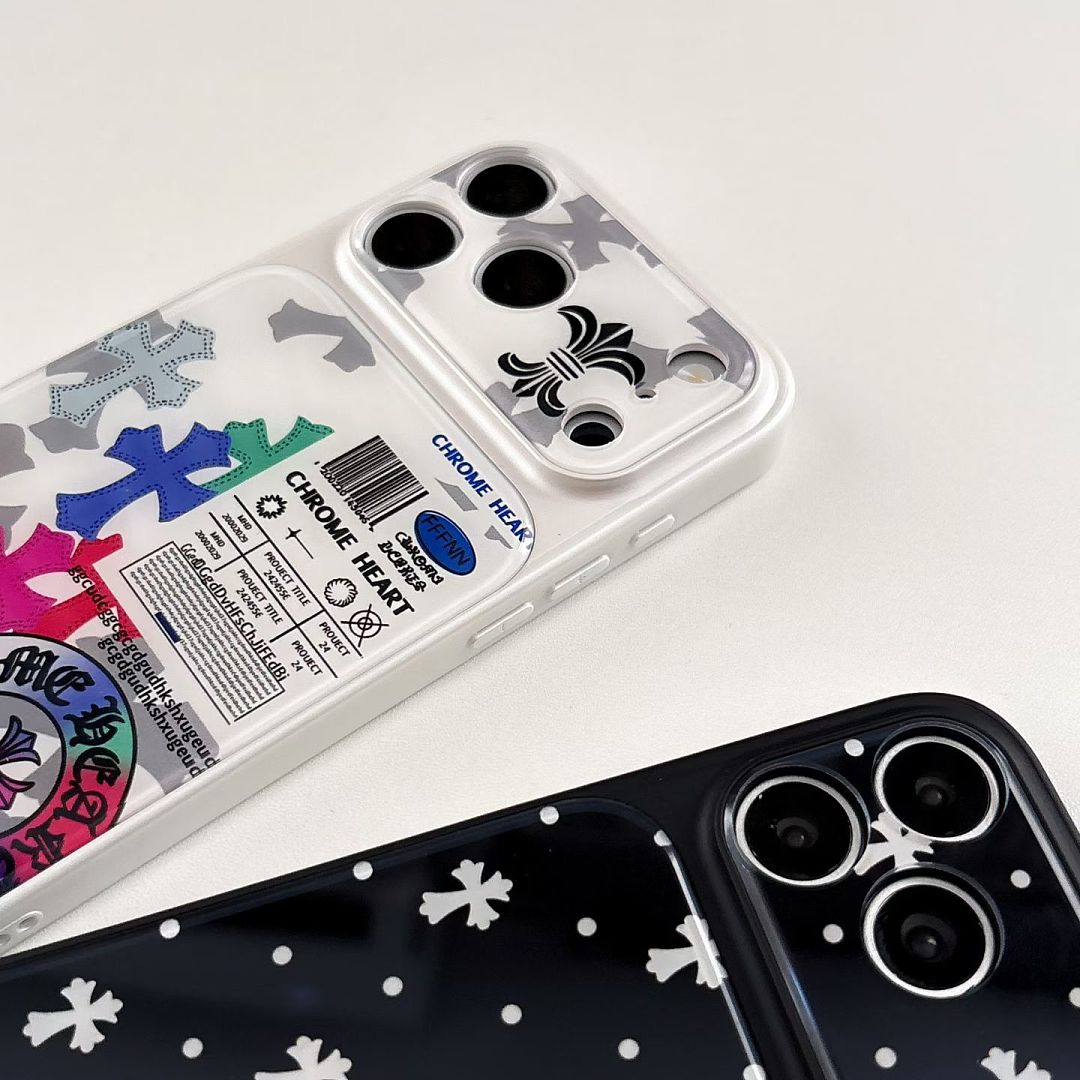 Chrome Hearts cross print case for iPhone 17 Pro Max – detail