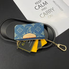 Luxury  Monogram Coin Pouch – Stylish & Compact Keychain Wallet