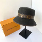 Hot Selling Monogram Belt Straw Bucket Hat