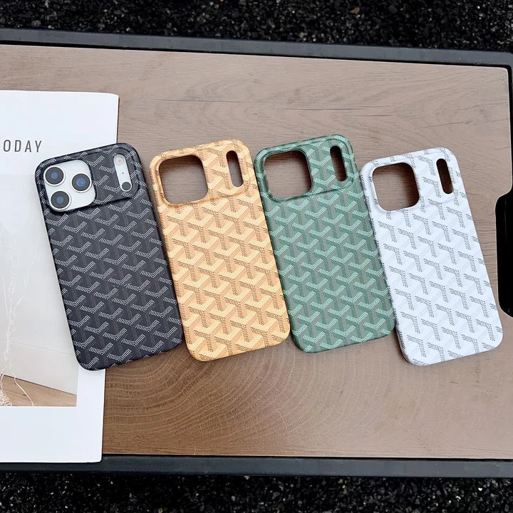 Goyard iPhone 17 Pro Max Case – Vintage Monogram Luxury Cover