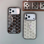 Goyard iPhone 17 Pro Max Case – Magsafe Luxury Protective Cover Chevron Black