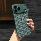 Goyard iPhone 17 Pro Max Case – Monogram Goyard Vintage Designer Cover Black