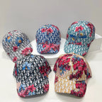 Colorful Floral Letter Print Baseball Cap