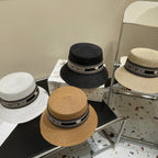 Embroidered Ribbon Straw Sun Hat