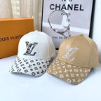Monogram Print Embroidered Baseball Cap
