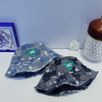 Distressed Unique Denim Bucket Hat