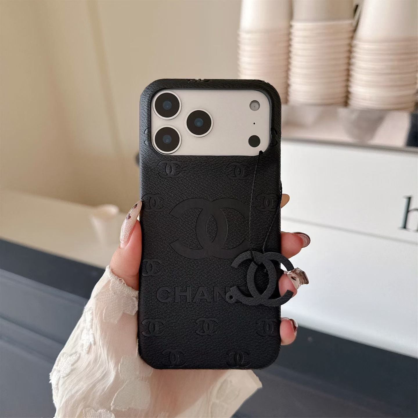 Luxury Chanel iPhone 17 Pro Max Case – Designer CC Quilted Phone Cover