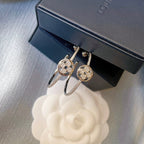 Monogram Flower Diamond Earrings