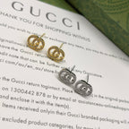 Premium Sparkling Zircon G Stud Earrings