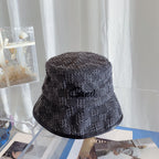 Embroidered Letter Cowboy Bucket Hat
