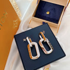 Monogram Double Hoop Earrings