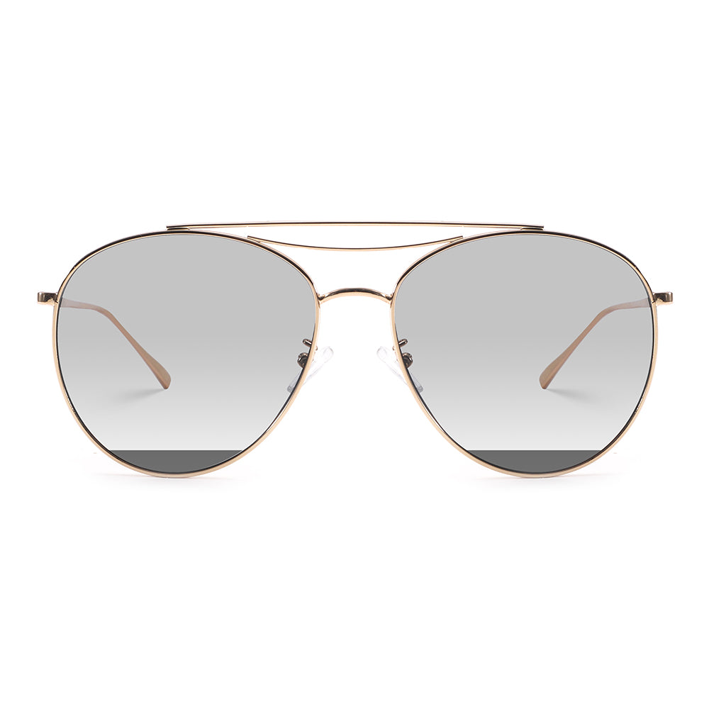 Dollger Polished Silver Aviator Sunglasses
