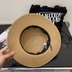 Flat Top Braided Straw Hat