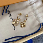 Flower & Logo Earrings