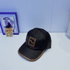 Versatile Letter Leather Trim Baseball Cap