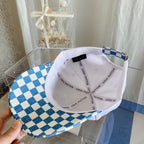 Plaid Embroidered Letter Baseball Cap