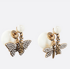 Classic Bee Collection Pearl Earrings