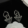 Classic Inverted Triangle Lock Earrings
