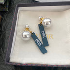 Letters Square Drop Earrings