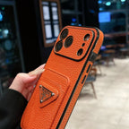 Prada iPhone 17 Pro Max MagSafe Card Holder Case – Designer Wallet Cover
