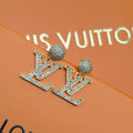 Full Zircon Alphabet Drop Earrings
