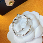 Monogram Flower Diamond Earrings