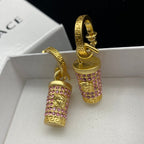 Medusa Cylinder Drop Earrings