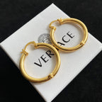 Vintage Large Hoop Gold Earrings