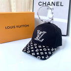 Monogram Print Embroidered Baseball Cap