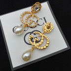 Vintage Pearl Long Earrings