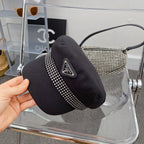 Fashion Crystal Diamond Navy Hat