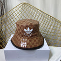 Adidas x Gucci crystal canvas Trefoil bucket hat