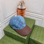 Embossed Denim Baseball Cap