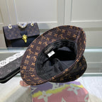 Vintage Monogram Print Bucket Hat