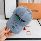 Balenciaga embroidered Paris logo baseball cap detail