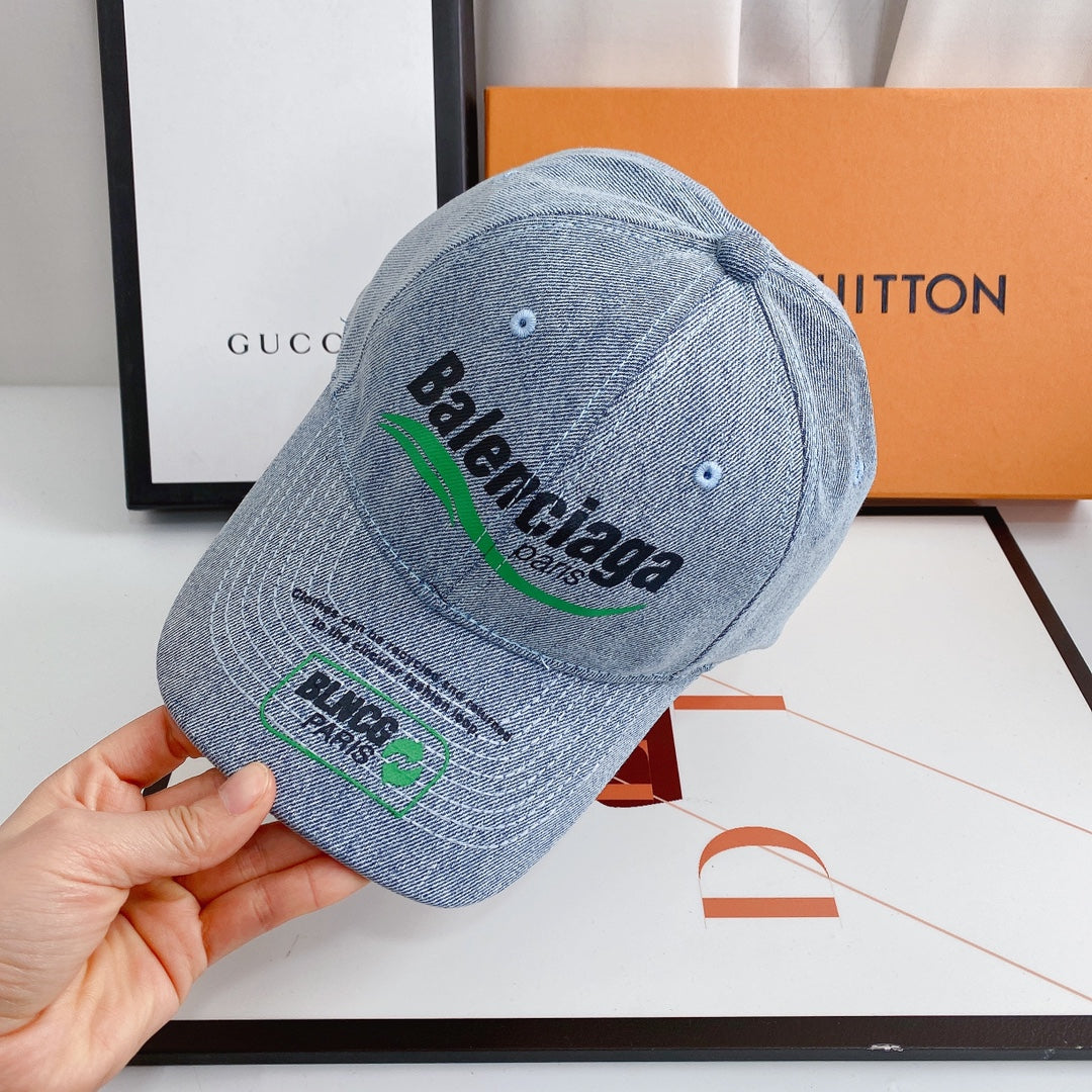Balenciaga embroidered Paris logo baseball cap detail