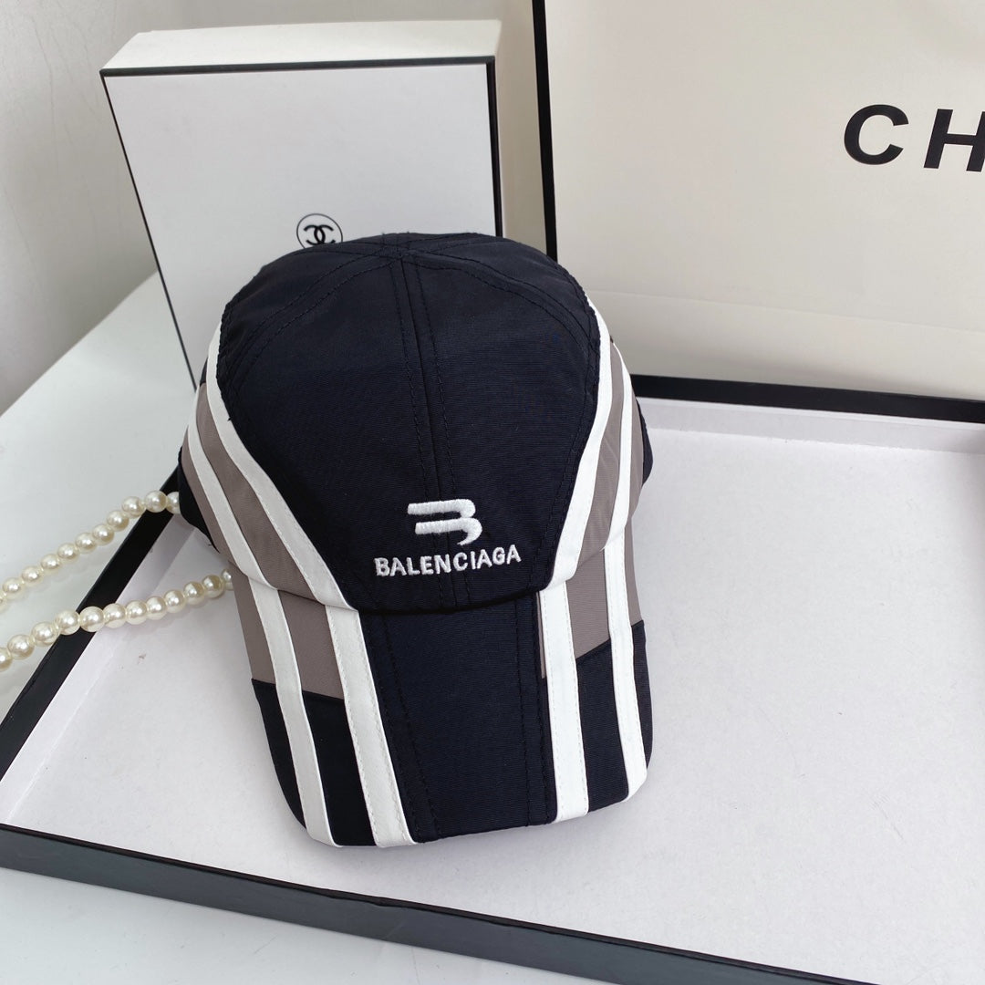 Balenciaga nylon embroidered baseball cap gray