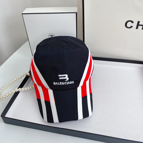 Balenciaga nylon embroidered baseball cap red